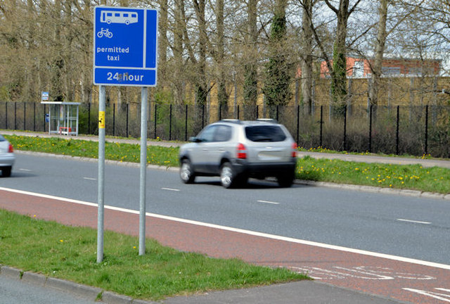 24-hour bus lane sign, Dundonald