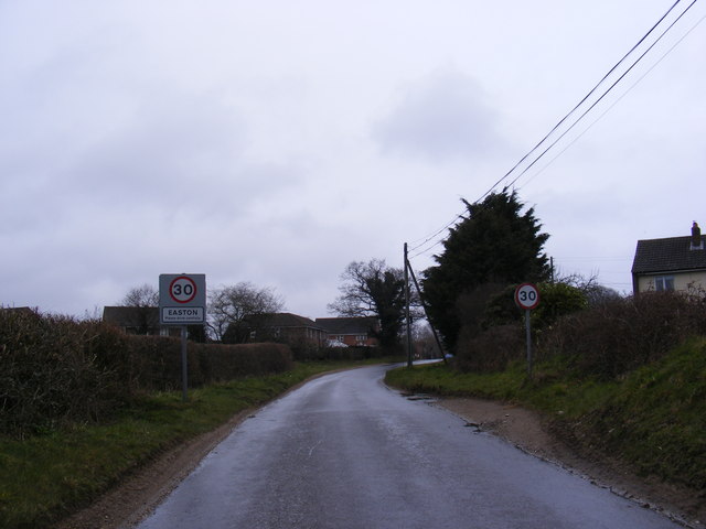 Entering Easton on Marlingford Road