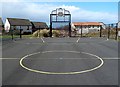 An outdoor basketball pitch at Eyemouth