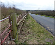 SK7808 : Gate and new laid hedge along Somerby Road by Mat Fascione
