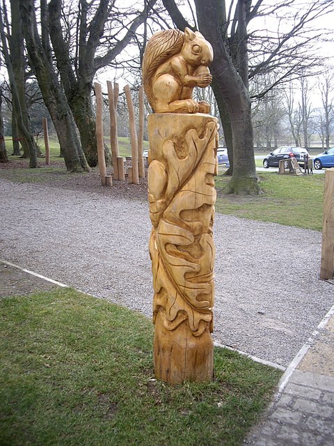 Another wood carving in Bowes' Museum garden