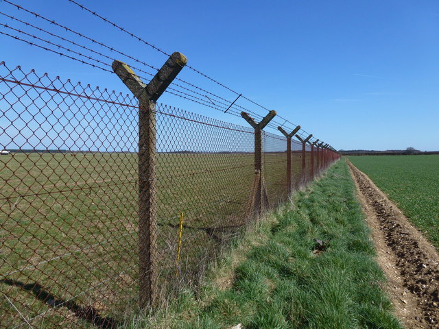 Sculthorpe Airfield security fencing near Tatterford Longrow