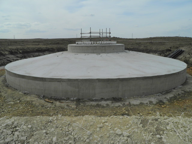 Base for Turbine 16 on Keadby Wind farm