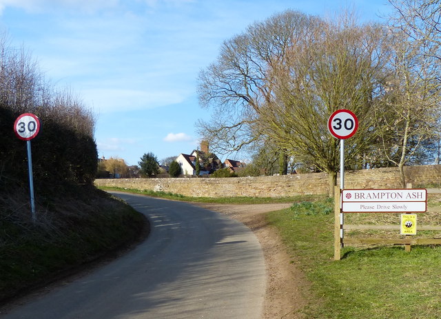 Hermitage Road in Brampton Ash © Mat Fascione ccbysa/2.0  Geograph