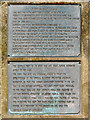 Plaques detailing the Zeppelin Raid