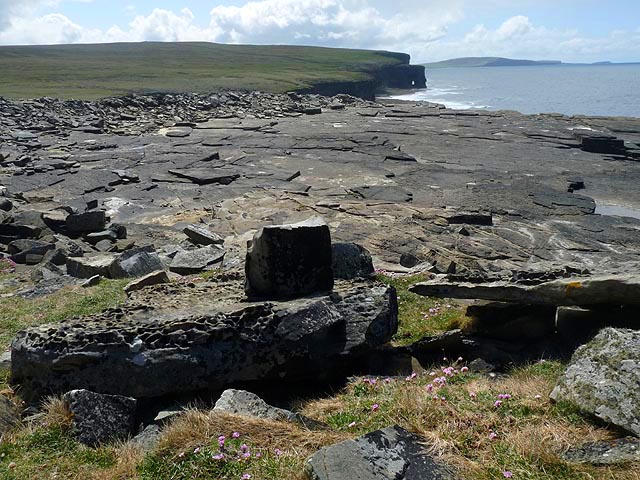 Rock slab, The Brings, Rousay, Orkney