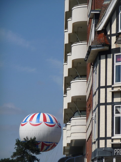 Bournemouth: Premier Inn balconies and the balloon