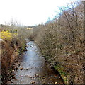 Rhymney River flows towards Pont Lottyn, Pontlottyn