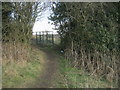 Kissing gate for path on the southern slopes of Billa Barra Hill