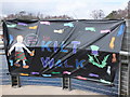 NS3981 : KiltWalk banner at Balloch by Barbara Carr