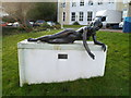 Reflection statue outside the University of Glamorgan, Treforest, Pontypridd