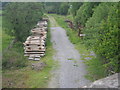 Disused Carmarthen to Aberystwyth railway looking towards Bronwydd Arms