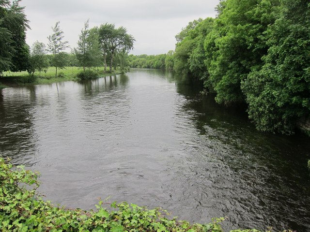 Blackwater River after rain, from Roskeen Bridge
