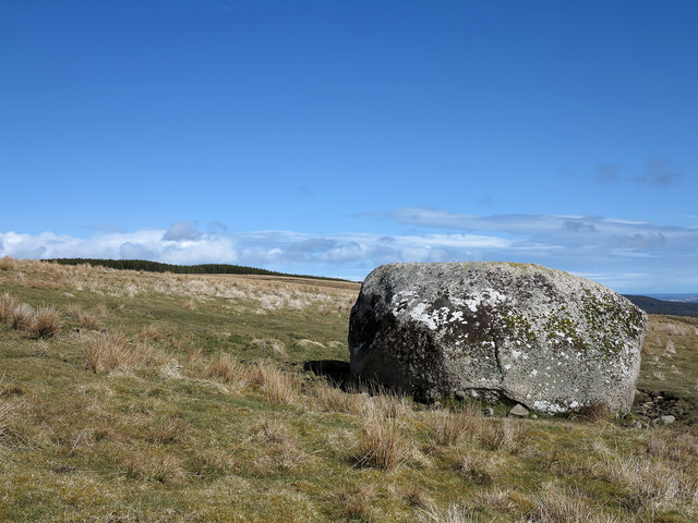 Large boulder below Kinrive Hill