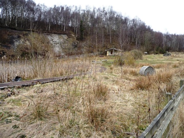 Derelict activity area in former quarry