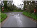 Minor road arrives at the B3087 near Pewsey (1)