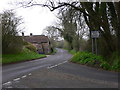 Minor road arrives at the B3087 near Pewsey (2)