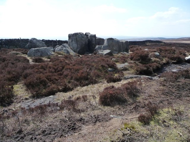 Thimble Stones, north of the boundary wall