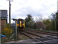 TM3976 : Train leaving Wenhaston Crossing by Geographer