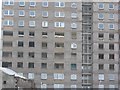 Flats undergoing demolition