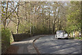 Vintage Car driving up West Chevin Road