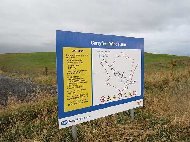Entrance, Curryfree Wind Farm © Richard Webb :: Geograph Ireland