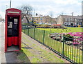 Damaged phonebox, Pengam