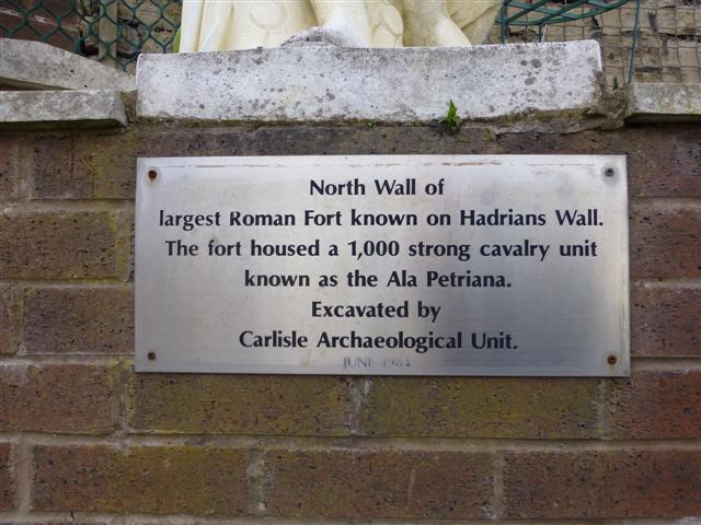 Plaque, Hadrian's Wall, Carlisle