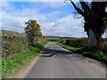 Minor road and farmland near Westend House