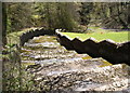 The spillway of Cwm Lliedi reservoir