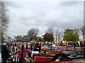 View of narrowboats moored up at Little Venice for the Canal Cavalcade