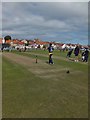 SH8380 : Dean Cosker practising between innings by Richard Hoare