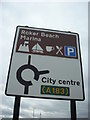 Roker beach sign