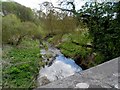 Small stream seen from bridge carrying the B1368