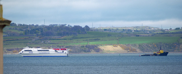 The 'Stena Voyager' departing Belfast