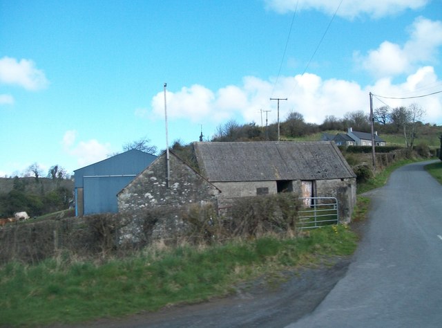 Farm buildings at the southern end of Aughanduff Road