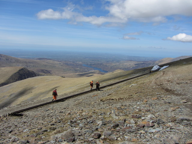 Track workers on the Snowdon Mountain Railway