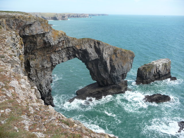 The Green Bridge of Wales, natural arch