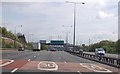 TQ5574 : A282 approaching Dartford Tunnel tolls by Julian P Guffogg