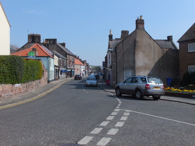 Wooler High Street from the junction with Burnhouse Road