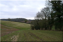 SP1762 : The Monarch's Way looking down to Cutler's Farm by Tim Heaton