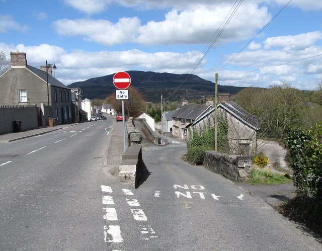 Exit from the one-way road linking Carrickstricken Road and Forkhill's Main Street