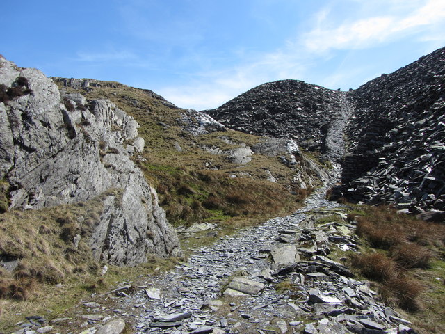Former incline at Rhosydd Slate Quarry