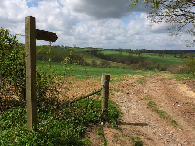 The start of the footpath, by the side of the road