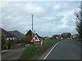 SX5797 : Road works south of Folly Gate by David Smith