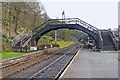 SD3484 : Footbridge at Haverthwaite Station by Mike Smith