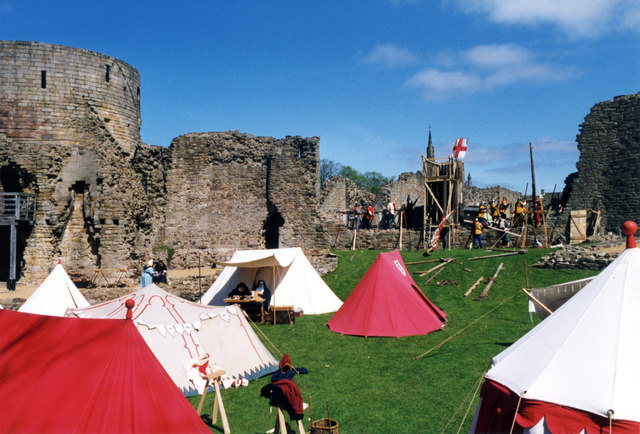 Re-enactment in the castle, Barnard Castle