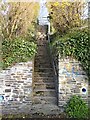 Steps to footpath