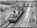 Weed control train leaving Ballinderry (1975)