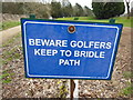 A sign at Lansdown Golf Club